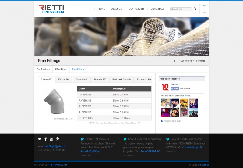 Website Design by SHOMTek - Rietti.al - Single Product Page